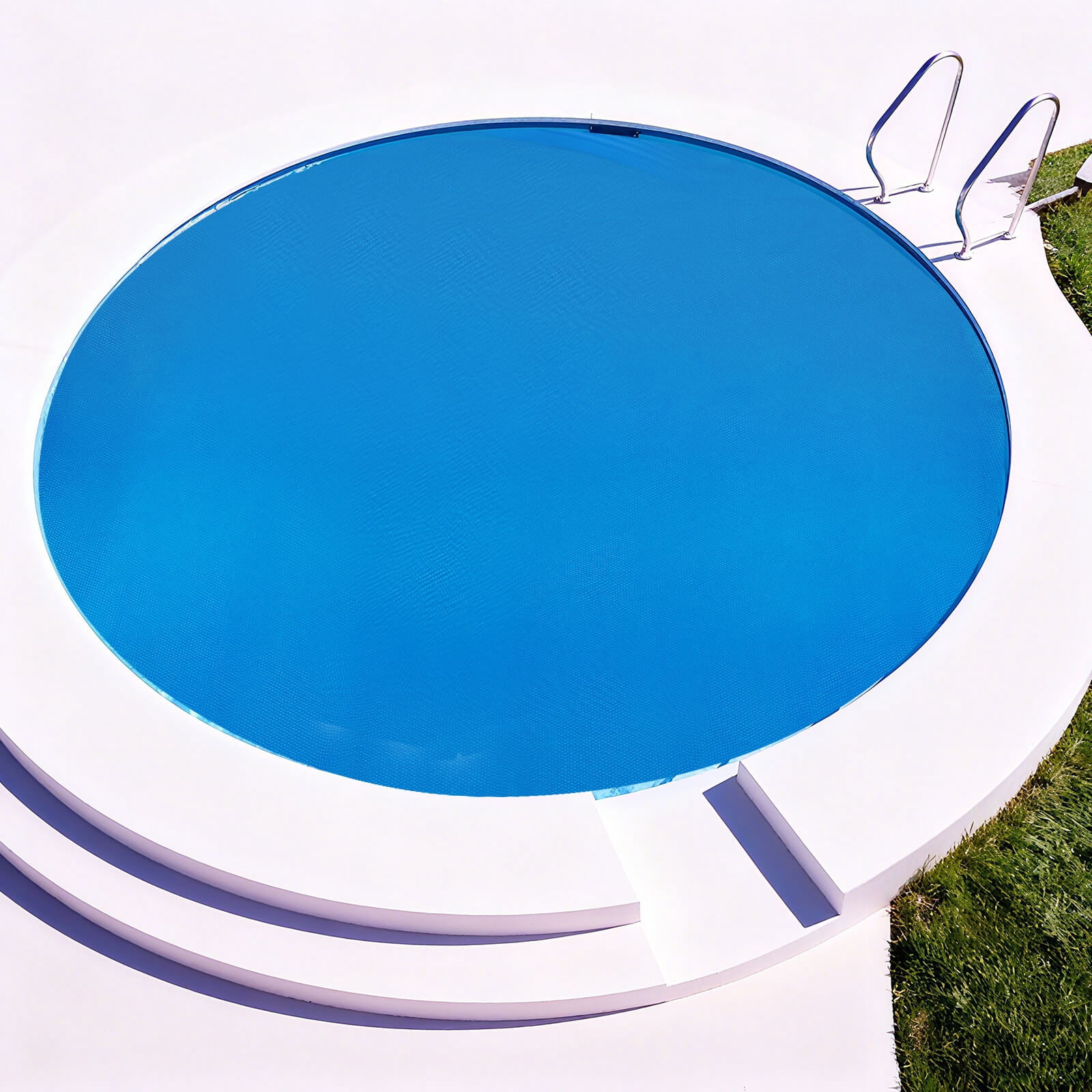 Costway 12ft x 30in Metal Frame Above Ground Swimming Pool with 12 FT Solar Pool Cover