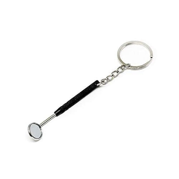 ASA TECHMED Nurse Gift Key Chain Set – Mini Medical Tools with Stethoscope, Tooth Mirror & Dental Pliers, Black 3‑Piece Portable Kit