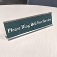 thumbnail image 4 of "Please Ring Bell For Service" Plastic Engraved Sign with Silver Aluminum Desktop Holder, 8"x2", 4 of 4