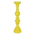 thumbnail image 2 of Naze Tabletop Candle Holder with Turned Accents, 23 Inch Yellow Resin, 2 of 7