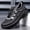 black, variant on Men's Grey Green Contrast Mesh Outdoor Hiking Shoes Auto Quick Lace Rugged Non-Slip Trekking Trainers