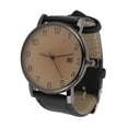 thumbnail image 2 of Reloj Para Hombre, Reloj De Cuarzo Con Cara Grande, Calendario, Fecha, Correa De Cuero PU, Vidrio Mineral Para Negocios, 2 of 7
