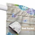 thumbnail image 4 of Blue Hydrangea Swag Valances for Windows 2 Pack, Kitchen Window Curtains 36 Inch Length, Rustic Wooden Butterfly Spring Floral Privacy Swag Curtains for Living Room/Bathroom with Rod Pocket 36"x36", 4 of 8