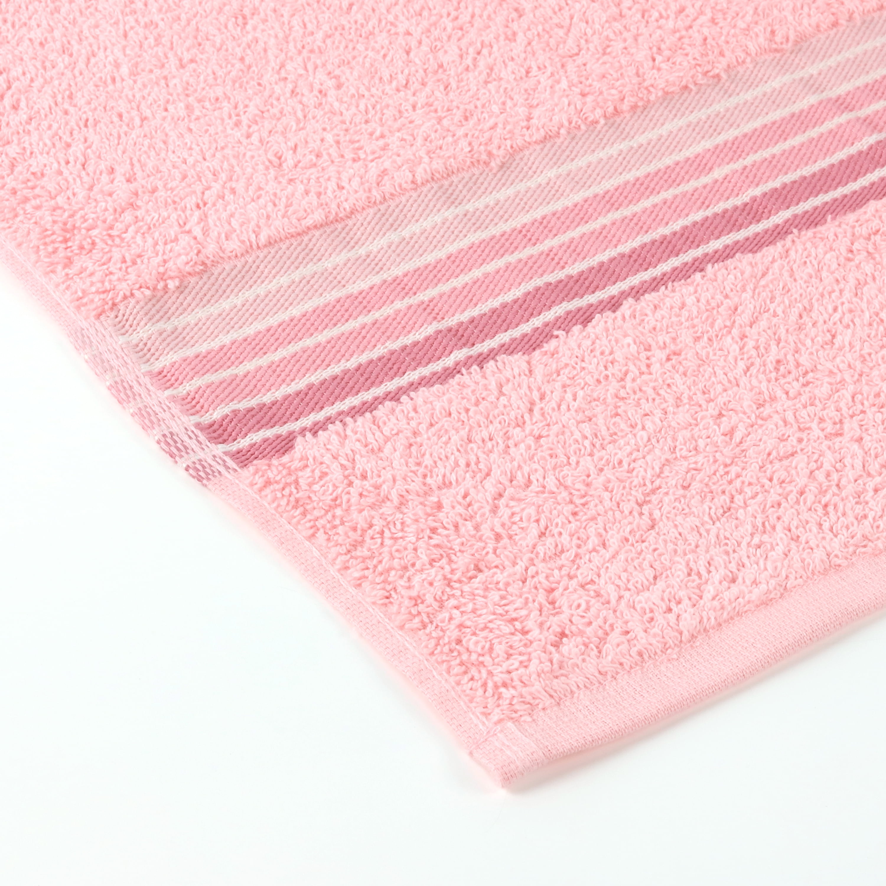 Mainstays Basic Bath Collection Single Bath Towel, Pink Ombre Stripe