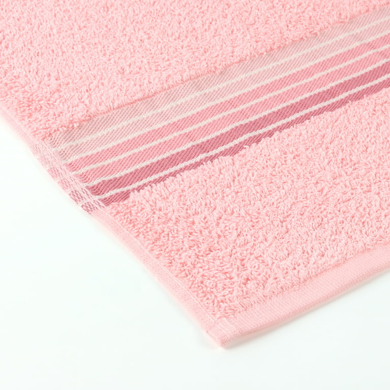 Mainstays Basic Solid 6-Piece Bath Towel Set, Daylily Pink
