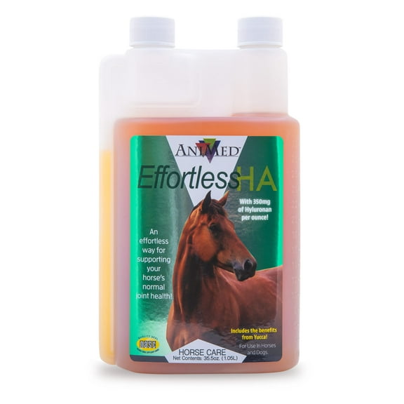 AniMed Effortless HA Nutritional Supplement for Horses | 300 mg of Hyaluronic Acid per ounce | 35.5 oz