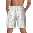 thumbnail image 2 of Lsque Mens Swim Trunks Bunny And Bird Pattern - Bathing Suit Compression Liner - Beach Swim Shorts Swimwear - (S-3XL) - Stretch Quick Dry -Medium, 2 of 8