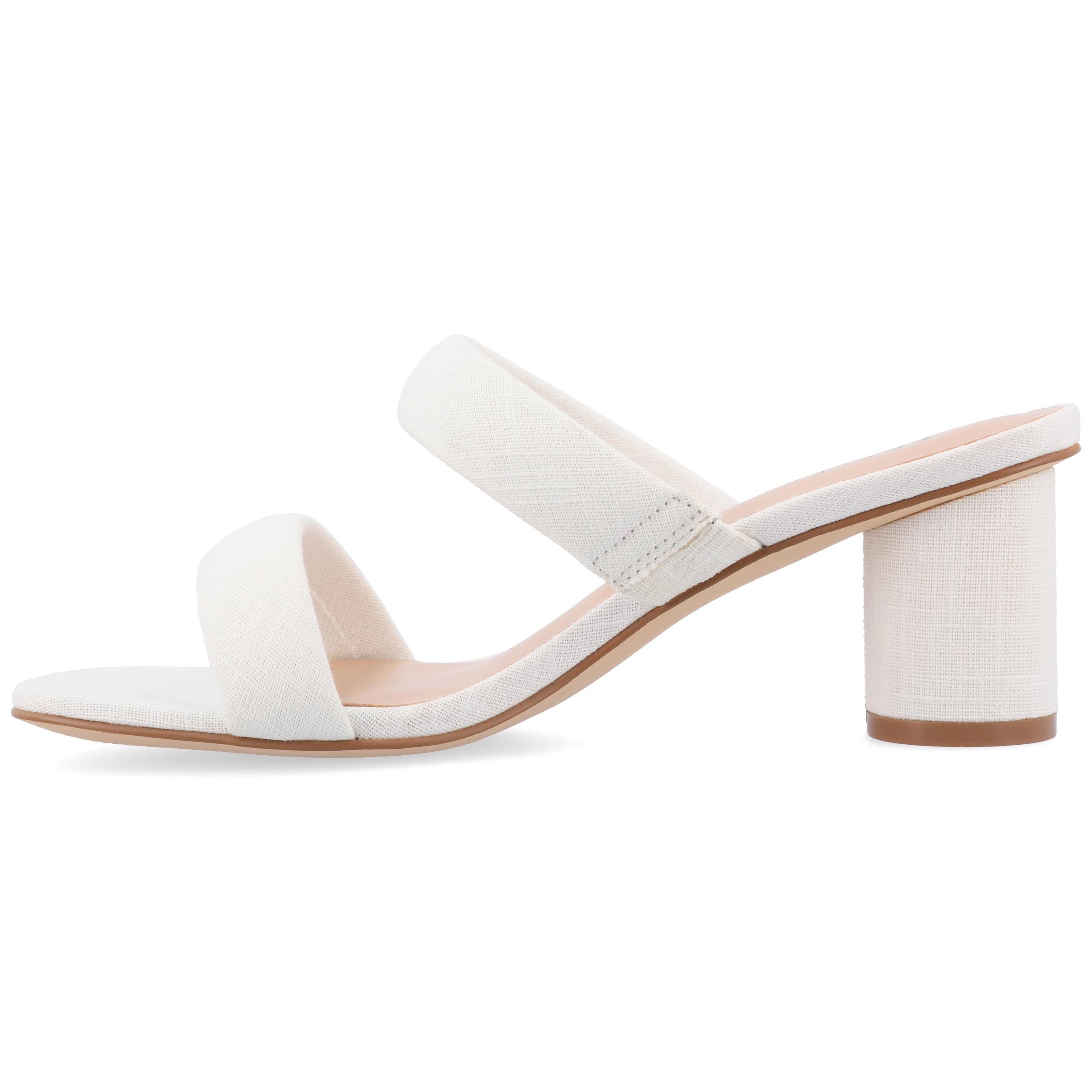 Journee Womens Aniko Double Strap Slip On Dress Sandals