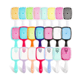 thumbnail image 2 of Tangled Hair Comb Detangling Hair Brush Massage Combs Hollow Out Wet Curly Hair Brushes Barber Comb Salon Hair Styling Tools White-green, 2 of 6