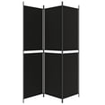 thumbnail image 2 of vidaXL 3-Panel Room Divider Black 150x200 cm Fabric, 2 of 5