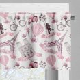 thumbnail image 3 of Ambesonne Eiffel Tower Valance Pack of 2, Paris Honeymoon, 54"X12", Pale Pink White, 3 of 5