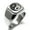 Silver, variant on Stainless Steel Peacock Feather Yin Yang Engraved Square Flat Top Biker Style Polished Signet Ring