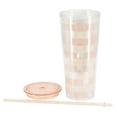 thumbnail image 3 of Gibson Home Mr. Coffee Euphoria Modern Tumbler with Polypropylene Lid and Straw, 23 Oz, Orange, Double Walled, Drinkware and Accessories, 3 of 6