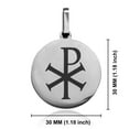 thumbnail image 2 of Stainless Steel Religious Chi Rho Round Medallion Pendant Necklace, 2 of 3