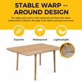 thumbnail image 4 of Brown Wood Grain Table Cloths for 4 Foot Rectangle Tables, Retro Western Farmhouse Wooden Board Patio Waterproof Elastic Fitted Tablecloths, Washable Rectangular Table Cover for Camping, 4 of 8