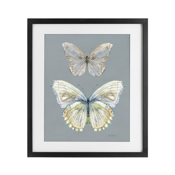 Stupell Industries Butterfly Pair Study Black Framed Print Under Glass, design by Carol Robinson