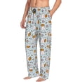 thumbnail image 3 of Kdxio Carrot Rabbit Print Men's Sleep Pajama Pant Lounge Pants with Pockets, 3 of 8