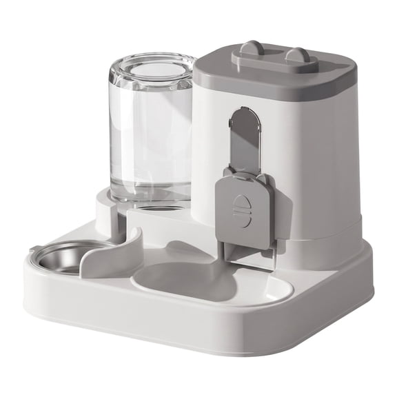 Yangxin Cat Bowl Automatic Feeder with Spill Proof Design with Water Fountain Pet Food Dispenser for Small Medium Large Cats Dogs