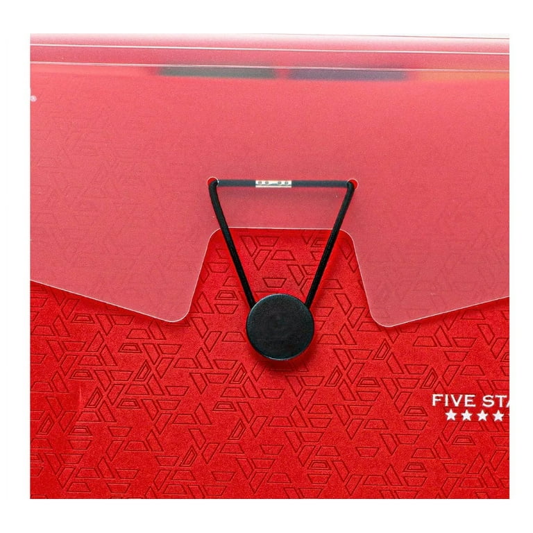 Five Star 9-Pocket Expanding File Folder Fire Red - Walmart.com