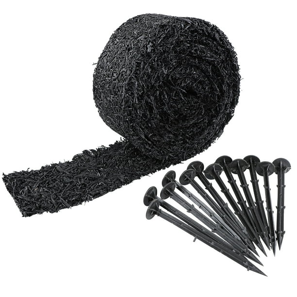 7Penn Black Rubber Mulch for Landscaping 4.5in x 10ft Rubber Mulch