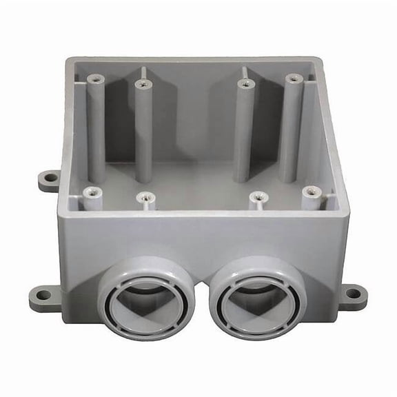 Cantex Weatherproof Box,2Gang,PVC,36.3 cu. in 5133392