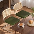 thumbnail image 2 of Natural Rattan Dining Chairs Set of 2, Modern Dining Room Chairs with Solid Wood Back for Kitchen Living Room, Linen Fabric Dining Room Chairs, 2 of 10