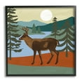 thumbnail image 2 of Stupell Industries Lakeside Mountain Peaks Forest Deer Walking , 24 x 24, Design by Victoria Barnes, 2 of 5