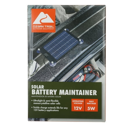 Ozark Trail Solar Boat Battery Maintainer 5W, BT6757
