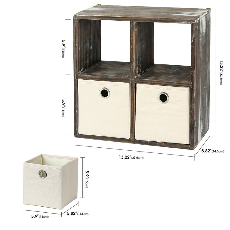 Farmhouse Wooden Bathroom Shelves with 4 Cube Storage & 2 White Basket – J  JACKCUBE DESIGN