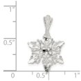 thumbnail image 3 of FB Jewels Sterling Silver Diamond Cut Snowflake Pendant, 3 of 4
