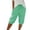 Green, variant on Classic Gingham Capri Pants for Women, Elastic Waist Drawstring Cropped Trousers - Loose Fit Cotton-Linen Summer Lounge Shorts with Pockets Red XXL