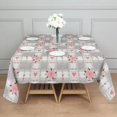 thumbnail image 3 of Pioneer Flower Floral Print Pattern Square Tablecloth,Waterproof Square Table Cover,Wipeable Spillproof Washable Table Cover for Home Kitchen Party Decor 52"x52"(132x132cm), 3 of 6