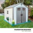 thumbnail image 6 of Lifetime Lockable DIY Polyethylene Storage Shed, 71.25 sq. ft., 8'. x 10', Tan & Brown (60117), 6 of 11
