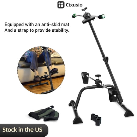 Cixusio Adjustable Pedal Exerciser Bike for Seniors Hand Arm Leg and Knee Therapy Portable Fitness Equipment for Total Body Workout - Great Gift for Seniors Elderly Home Gym Total Body Workout