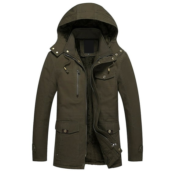 Men's Jacket Winter Warm Windproof Softshell Outerwear Hooded Coat for Cold Weather Comfort