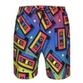 thumbnail image 3 of Saiise Vintage Audio Cassettes Print Men's Swim Trunks Hawaiian Bathing Suit Swimsuits Beach Shorts with Pockets-3X-Large, 3 of 6