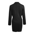thumbnail image 7 of Fesfesfes Women Dress Casual Solid Dress V Neck Turndown Collar Long Sleeve Dress Button Mini Suits Dress Semi Formal Dresses Sale or Clearance, 7 of 7