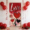thumbnail image 6 of 2026 Valentine's Day Door Curtain Decoration, Love Hanging Flag With Heart Patterns & Soft Tones, For Home Front Door Bedroom Door Living Room Entrance Valentine's Day Party Date, 6 of 6