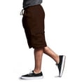 thumbnail image 2 of G-Style USA Men's Solid Fleece Cargo Shorts DFP1 - Brown - 3X-Large, 2 of 5