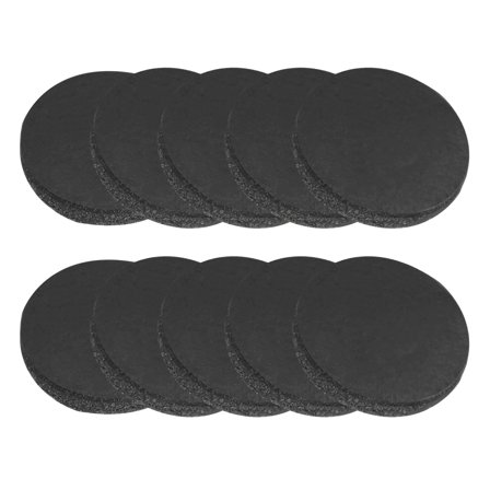 Uxcell Rubber Solid Discs Washers, 10 Pcs 10mm Dia x 1.5mm Thick Rubber Round Gasket Pad Bushings Spacer Washer for DIY Gasket Craft, Black