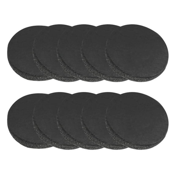 Uxcell Rubber Solid Discs Washers, 10 Pcs 10mm Dia x 1.5mm Thick Rubber Round Gasket Pad Bushings Spacer Washer for DIY Gasket Craft, Black