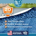 thumbnail image 3 of SmartLine 12' x 24' Oval Boulder Swirl Overlap Swimming Pool Liner 48"/52" Height 20 Gauge, 3 of 6