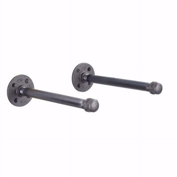 STZ 4000451 Support d'Étagère de 8 Po, Noir