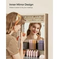 thumbnail image 4 of SONGMICS Jewelry Cabinet Armoire Organizer with LED Lights, Wall-Mounted Storage Cabinet with Full-Length Frameless Mirror, Built-in Makeup Mirror, 2 Drawers, Lockable, Camel Brown, 4 of 6