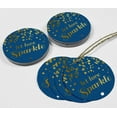 thumbnail image 4 of Inkdotpot Pack Of 100 Let Love Sparkle Wedding Favor Paper Tags Craft Real Gold Foil Hang Tags, 4 of 6