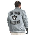 thumbnail image 3 of Men's G-III Sports by Carl Banks  Gray Las Vegas Raiders Adaptive Full-Snap Varsity Jacket, 3 of 4