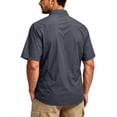 thumbnail image 6 of Men's Outdoor Work Short Sleeve Cargo Shirts UPF 50 Sun Protection Cooling Quick Dry Breathable Lapel Collar Button Down Dual Pocket Tactical Tops for Fishing Hiking Camping Tactical, 6 of 8