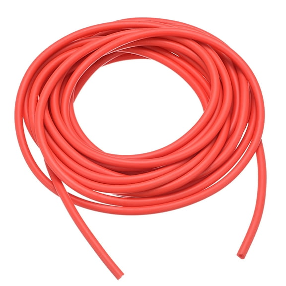 Tubo de goma de látex natural Uxcell altamente elástico para ejercicio deportivo fitness rojo 2mm x 5mm