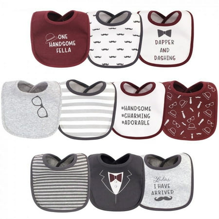 UPC: 0660168560886 | Hudson Baby Infant Boy Cotton Bibs 10pk  Ladies I Have Arrived  One Size