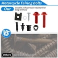 thumbnail image 3 of Tornillos de parabrisas Unique Bargains compatibles con la mayoría de las motos deportivas para Kawasaki, para Yamaha, para Suzuki, para Honda, para Ducati, para BMW, etc. Acero inoxidable, goma, rojo, 3 of 6